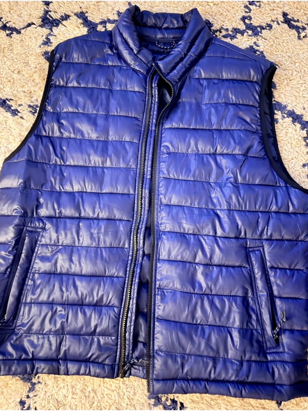 Aeropostale Men's Royal Blue Quilted Packable Puffer Vest